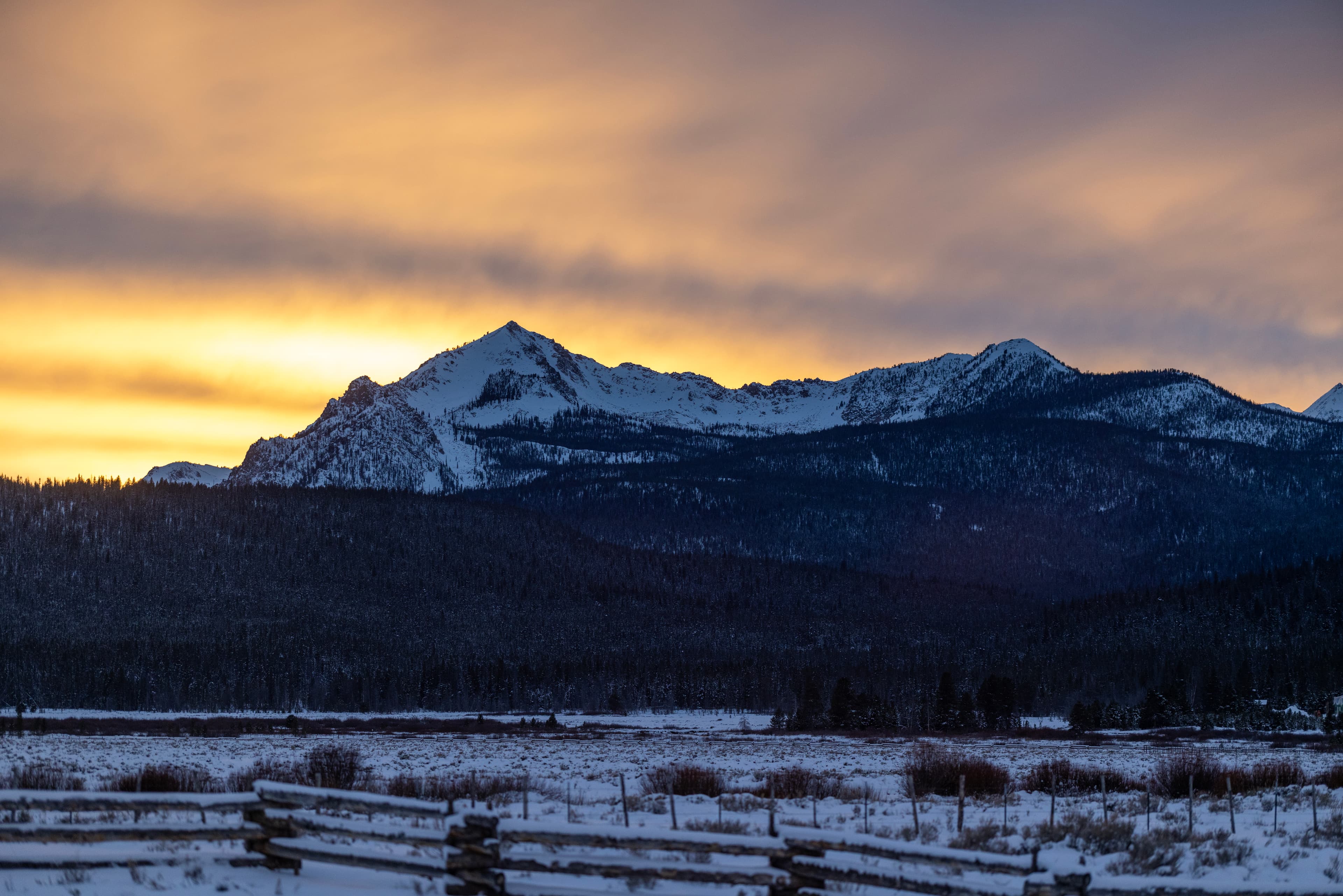 Sawtooth Mountains Sunset