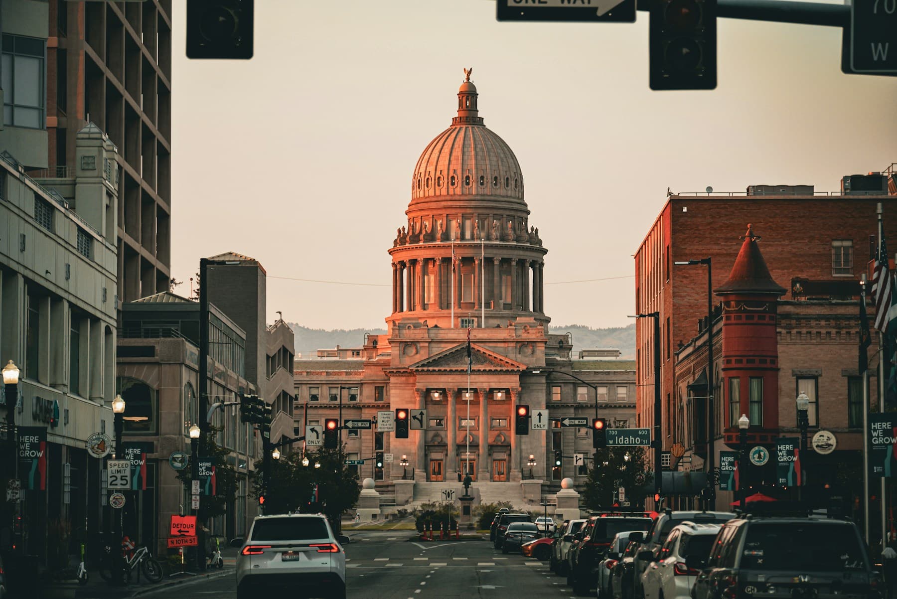 Idaho State Capitol building in downtown Boise